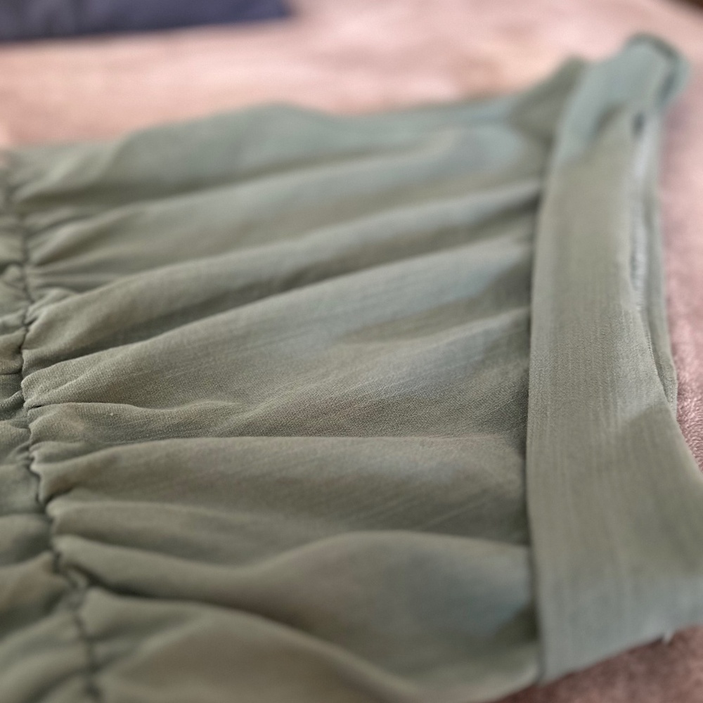 Sage Green Jumpsuit One Shoulder